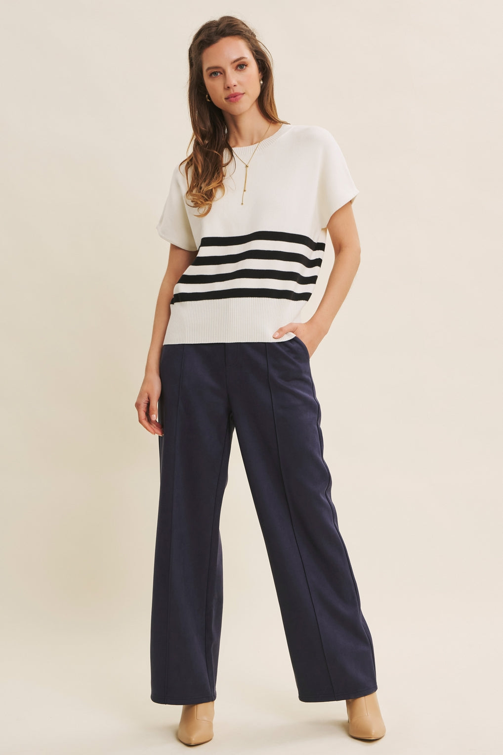 Marseille Striped Knit Top