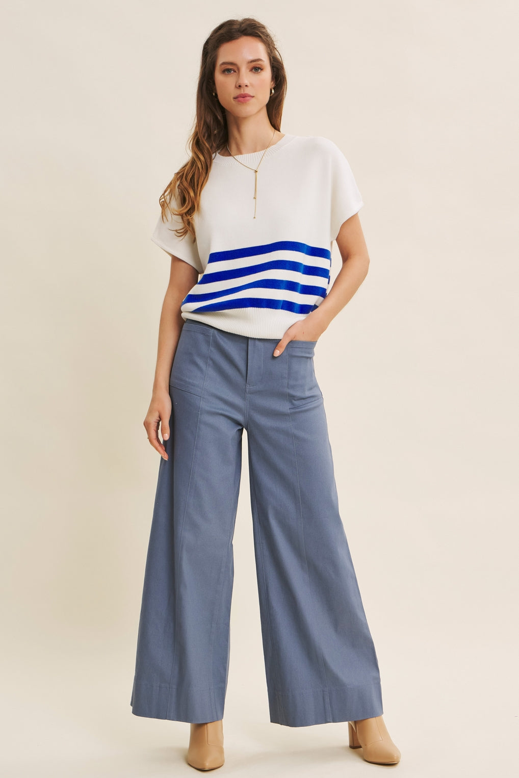 Marseille Striped Knit Top