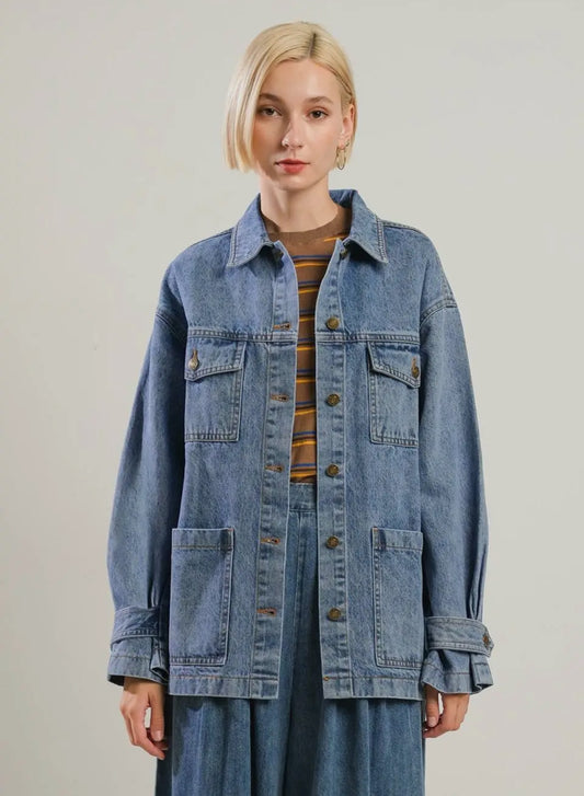 Belted Denim Jacket