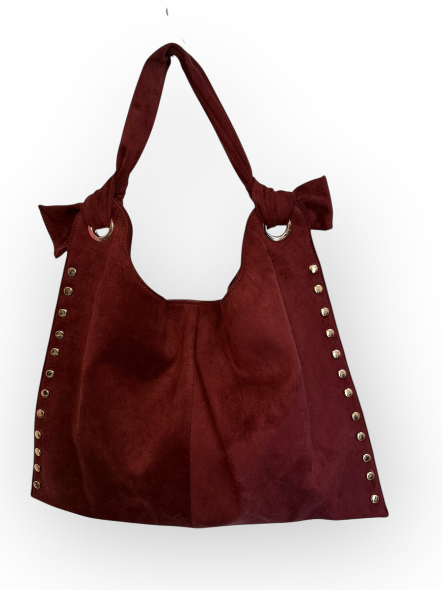 The Bordeaux Studded Tote