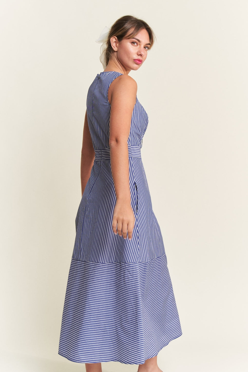 Riviera Stripe Midi Dress