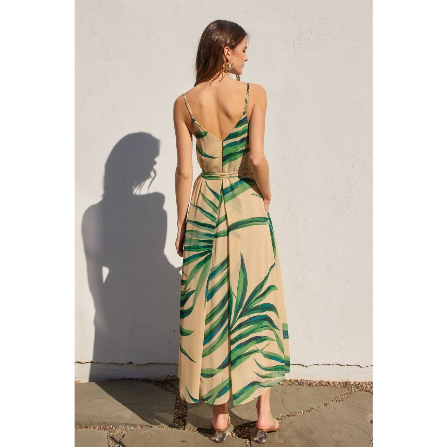 Botanical Print Midi Dress
