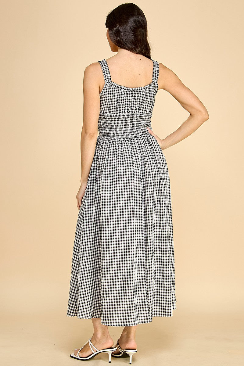 Portofino Gingham Midi Dress