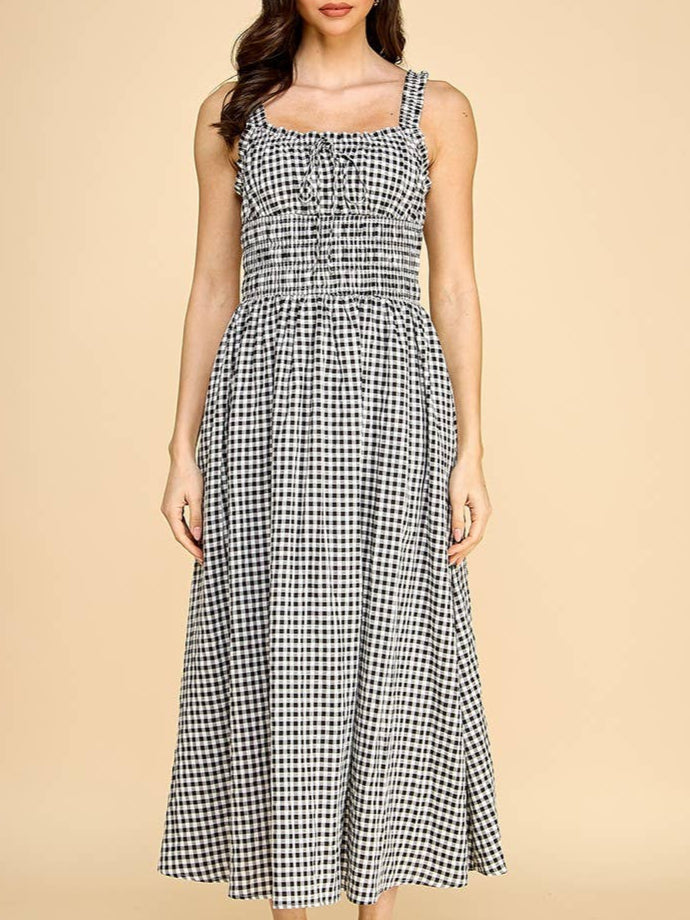 Portofino Gingham Midi Dress