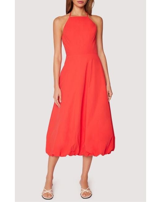 Bubble Hem Halter Dress