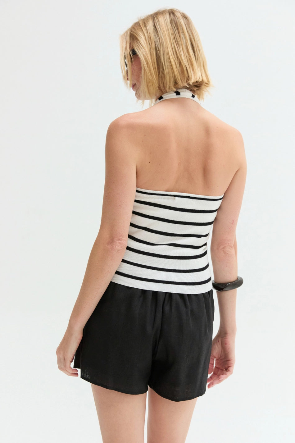 The Seaside Stripe Halter Tank