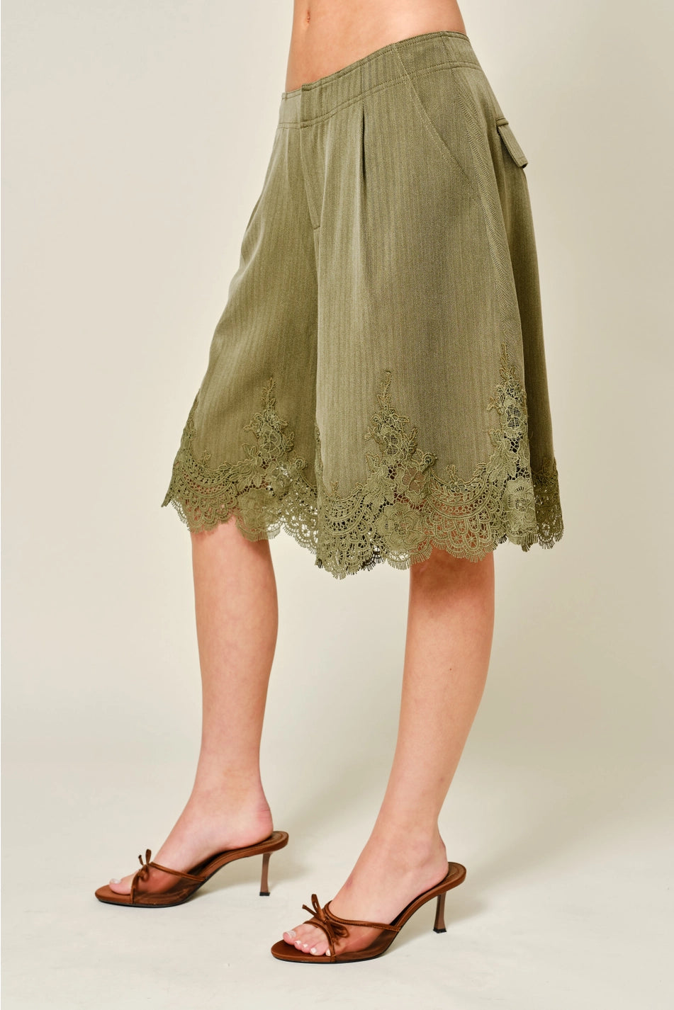 Noir Lace Bermuda Shorts