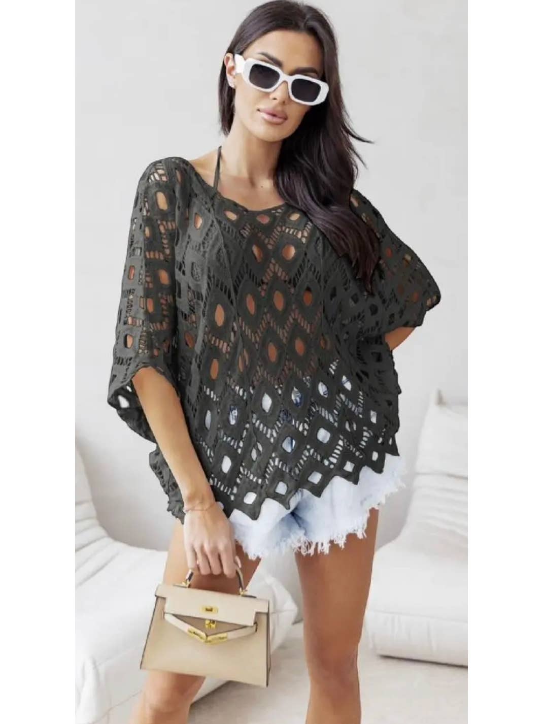 The Capri Crochet Poncho