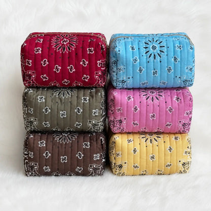 Bandana Cosmetic Case, Travel Pouch