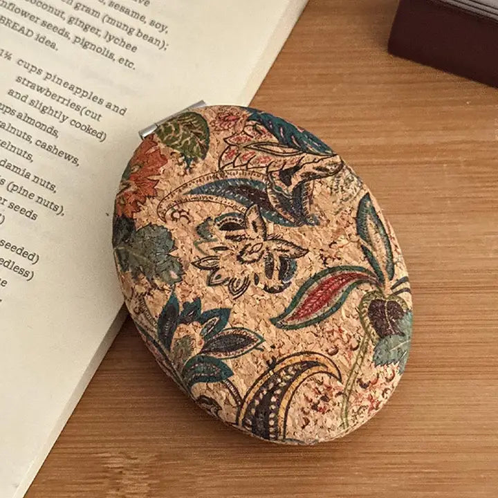 Floral Print Foldable Makeup Mirror