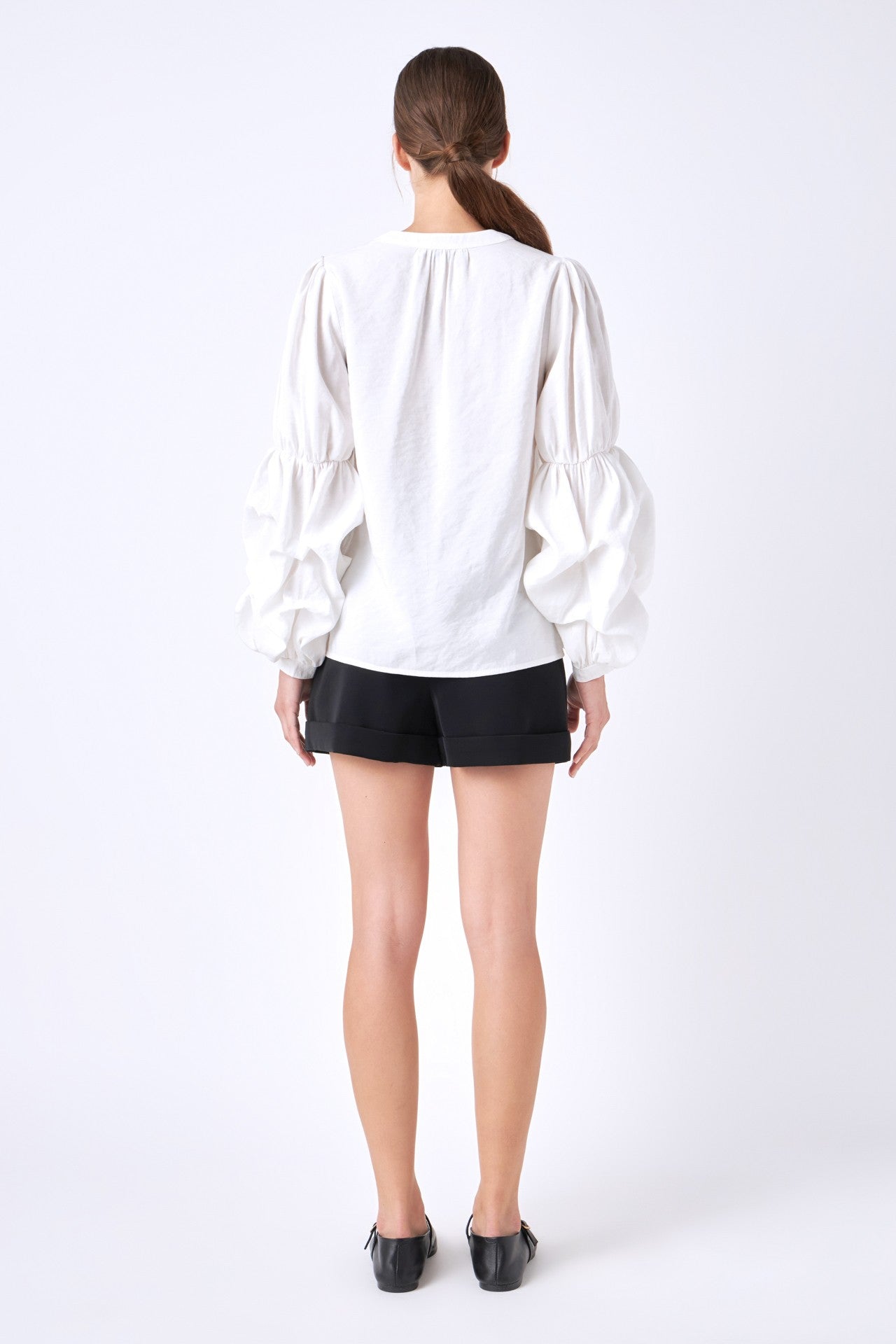 Gathered Blouson Top