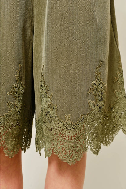 Noir Lace Bermuda Shorts