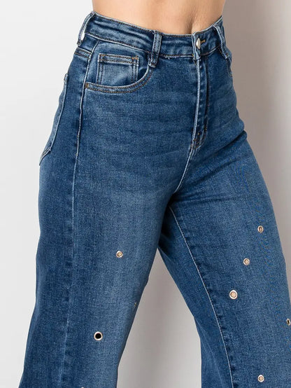 The Gilded Edge Wide Leg Jeans