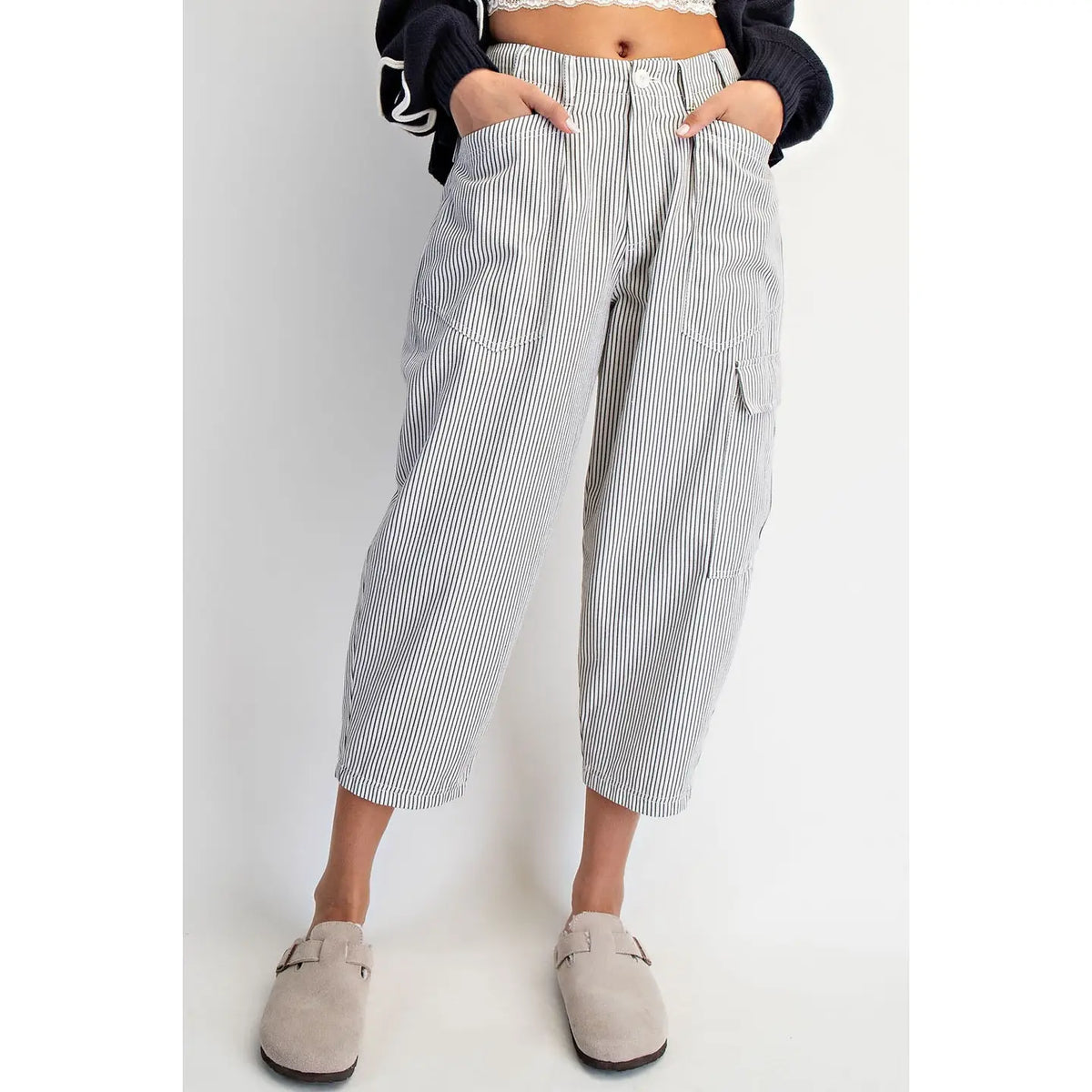 The Harbor Stripe Barrel Pants