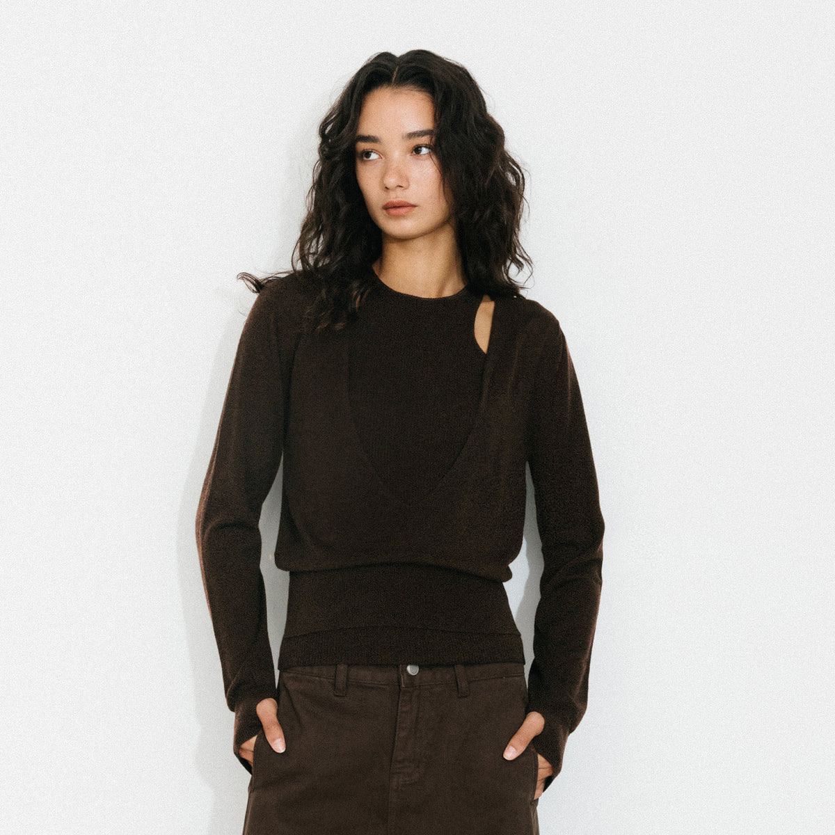 After Hours Layered Knit Top