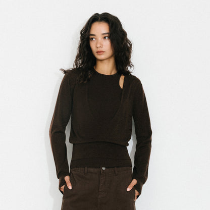 After Hours Layered Knit Top