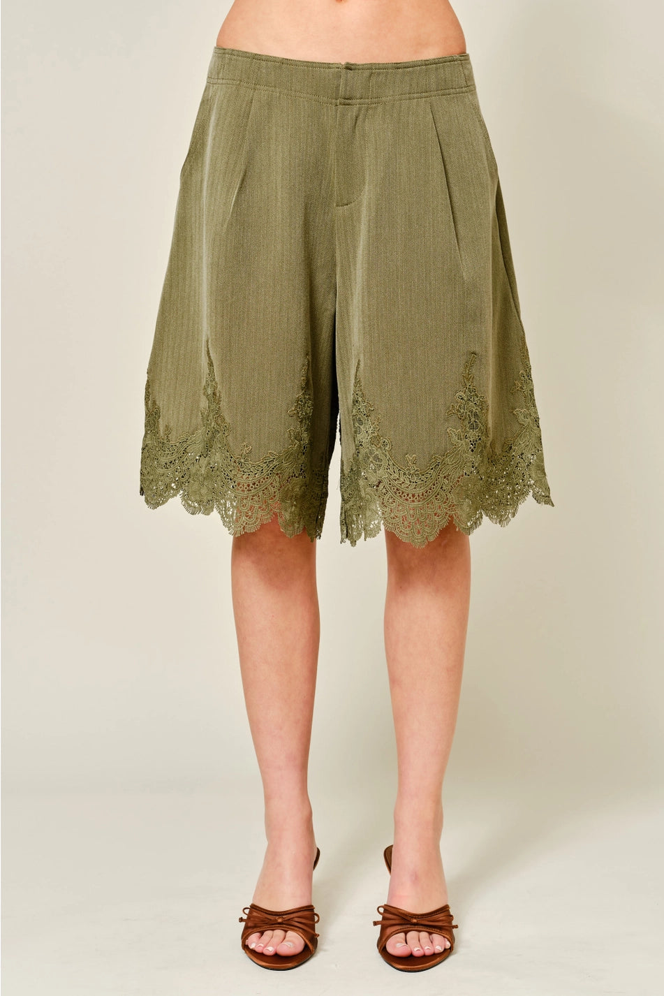 Noir Lace Bermuda Shorts