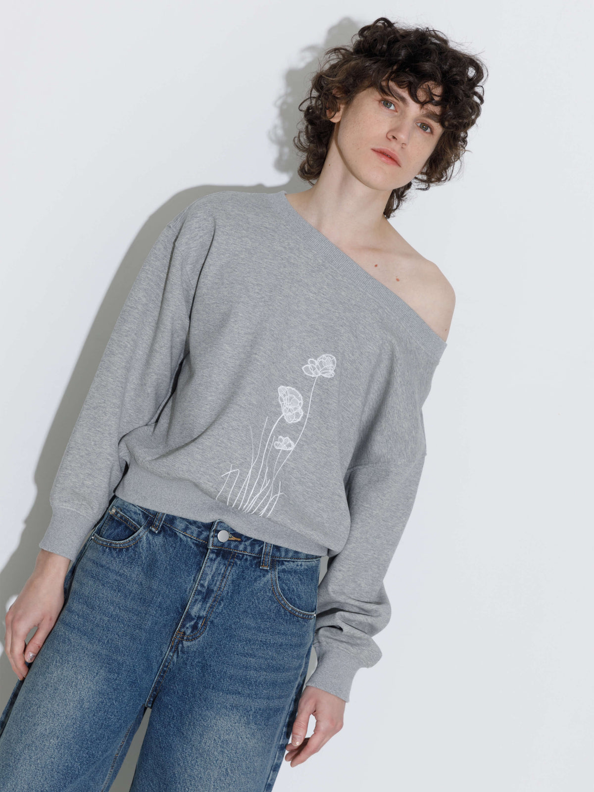 Wildflower Off Shoulder Sweatshirt