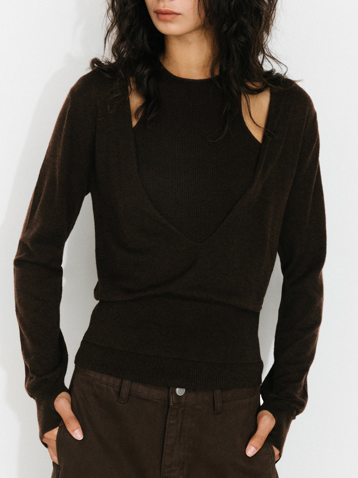 After Hours Layered Knit Top