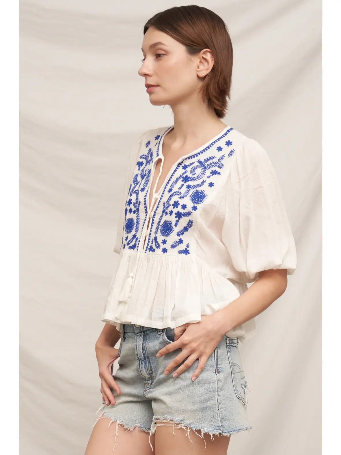 The Mykonos Bloom Blouse