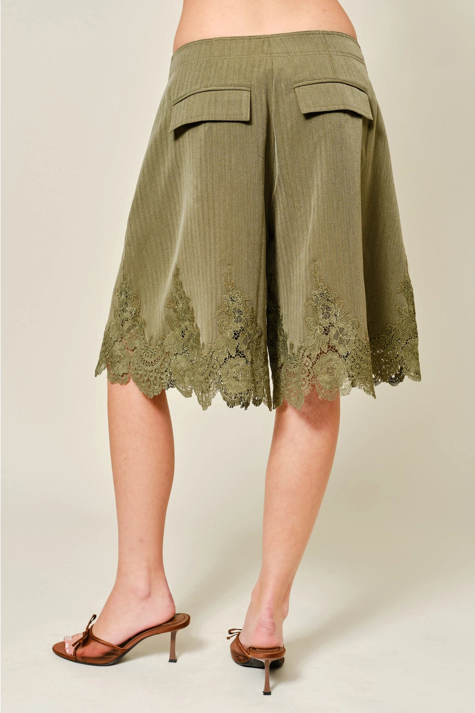 Noir Lace Bermuda Shorts