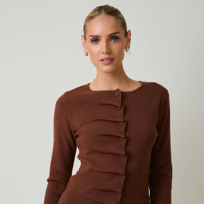 The Siena Pleated Cardi