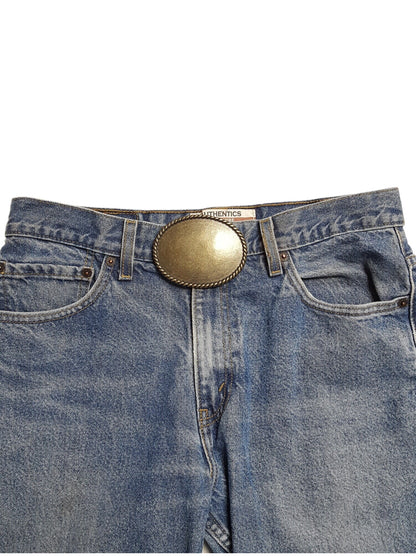 Western Oval Buckle with Rope Edge