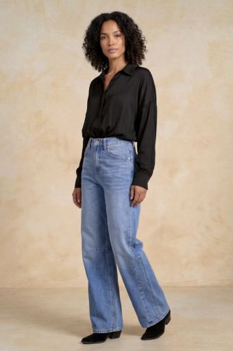 High Rise Easy Wide Leg Jean