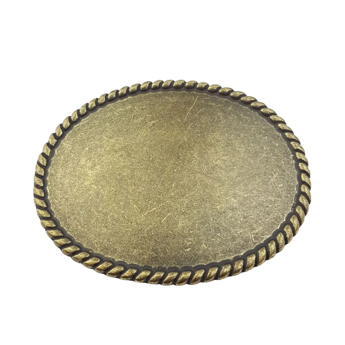 Western Oval Buckle with Rope Edge
