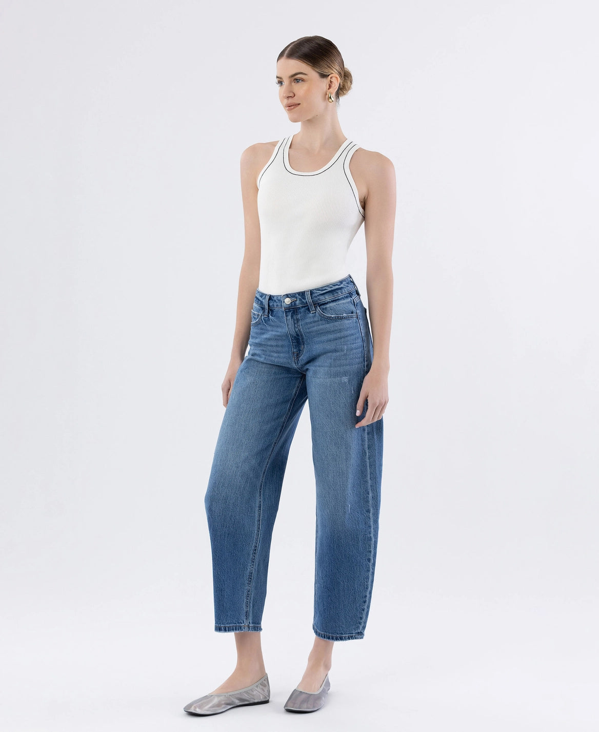 The Camden High Rise Barrel Jeans