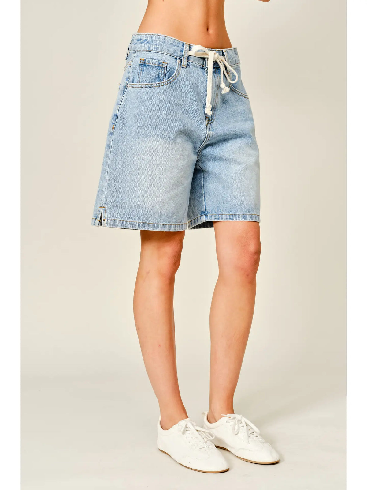 The Weekend Tie Denim Shorts