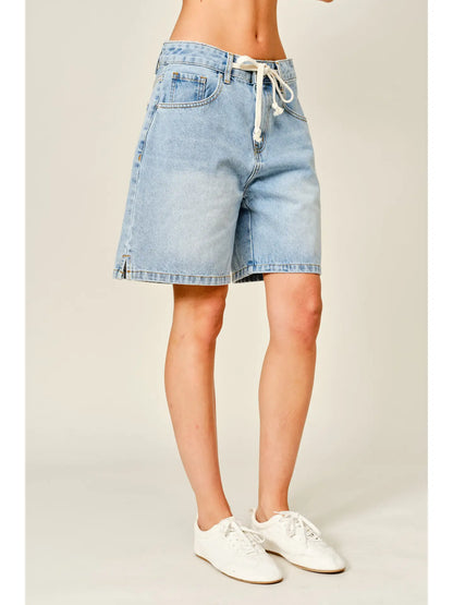 The Weekend Tie Denim Shorts