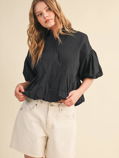 The Eloise Pintuck Blouse