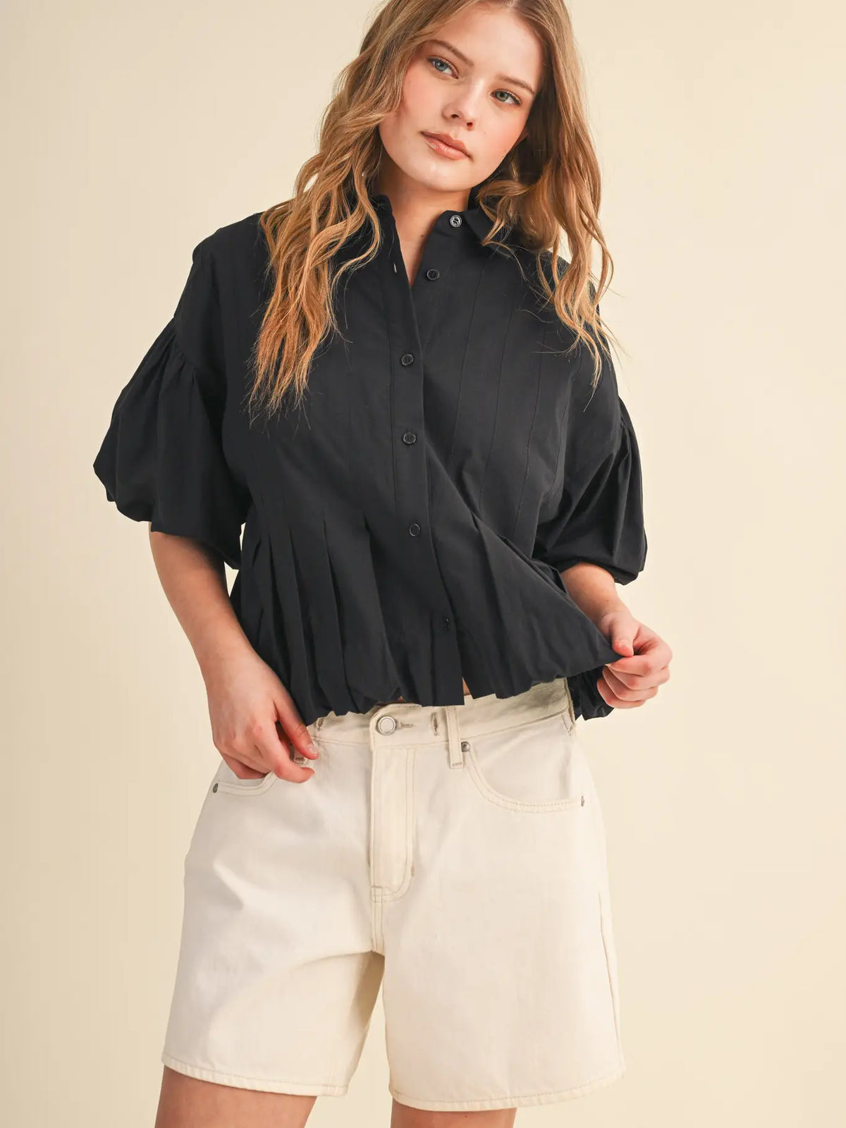 The Eloise Pintuck Blouse