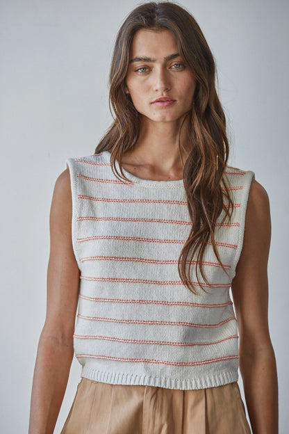 The Maren Stripe Knit Vest
