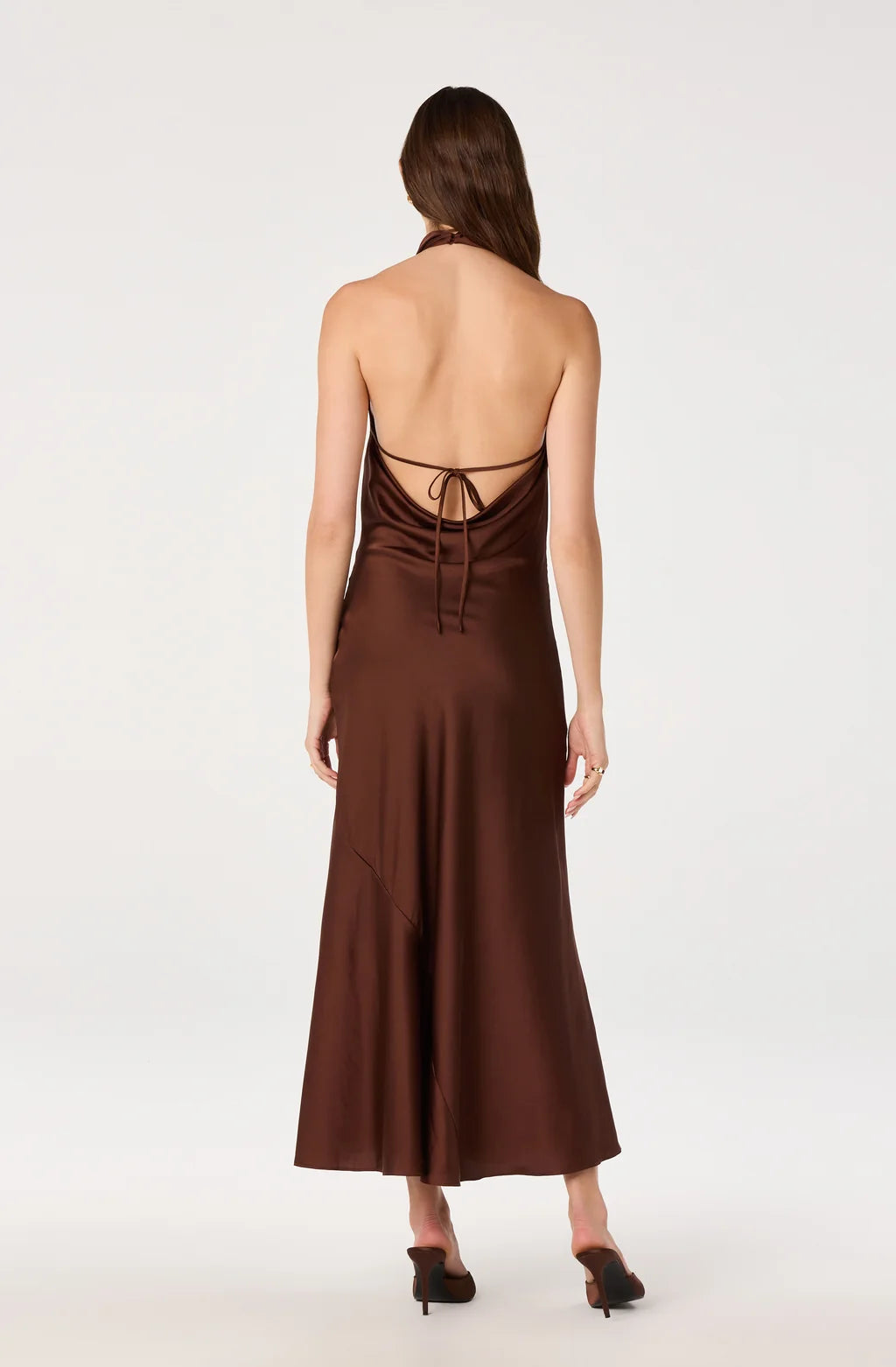 Mackenzi Satin Halter Dress