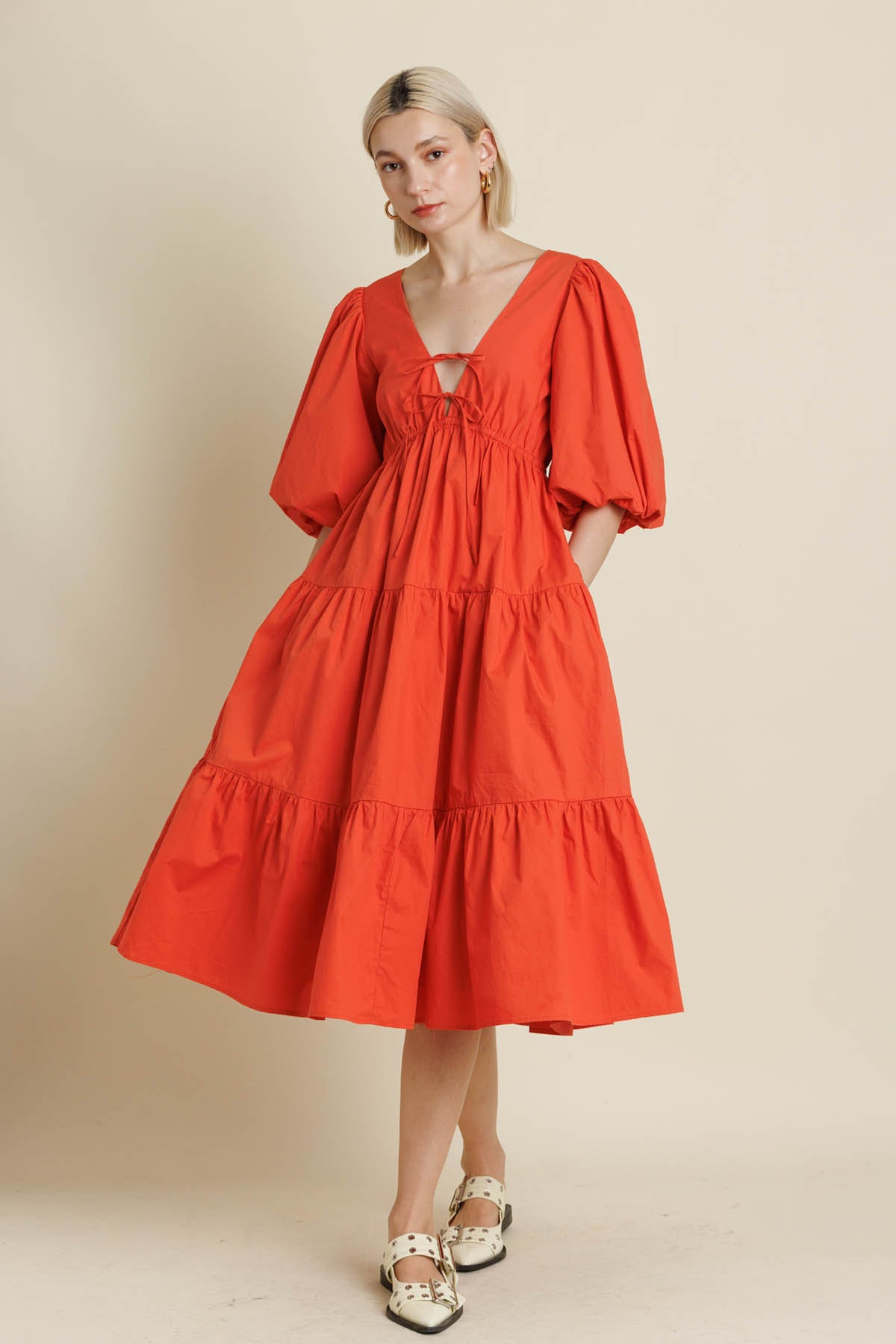 Tiered Midi Dress