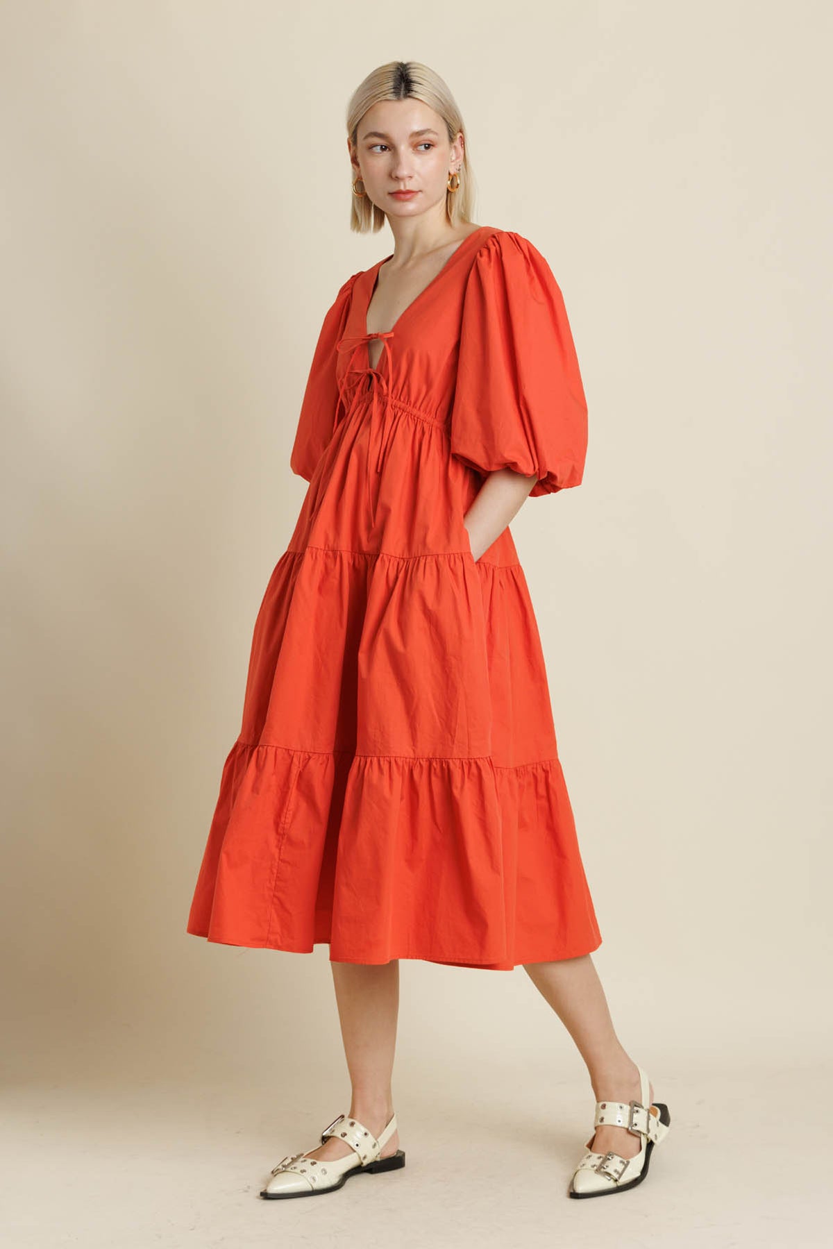 Tiered Midi Dress