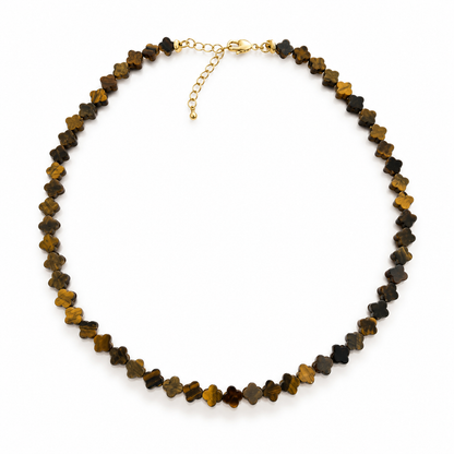 Nendo Tiger Eye Clover Necklace