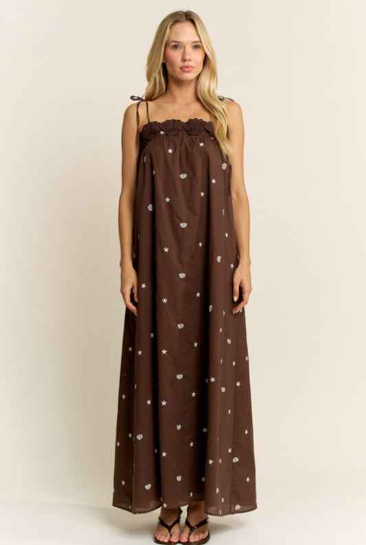 The Celeste Embroidered Maxi Dress