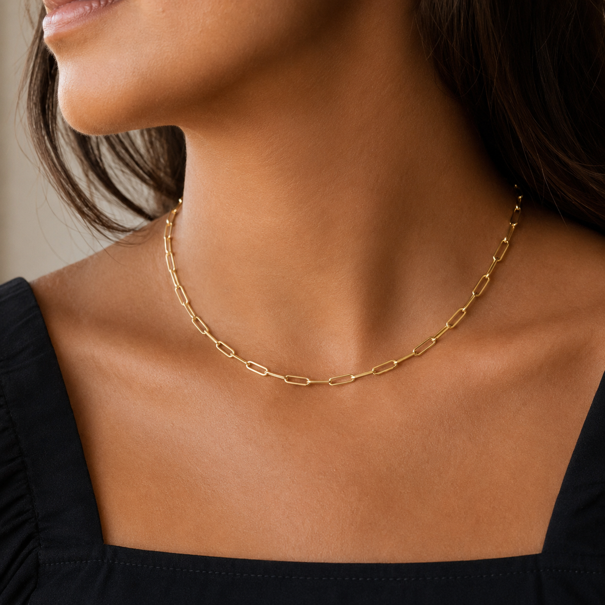 Nendo Gold Filled Paperclip Chain Necklace