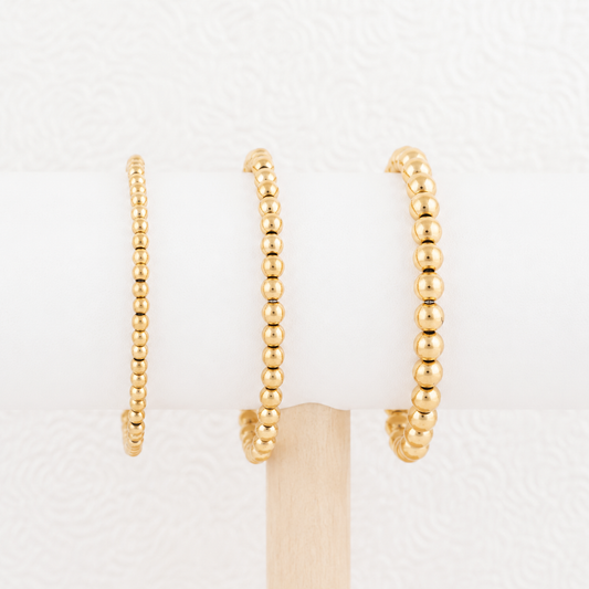Nendo Gold Filled Stretch Bracelet Set