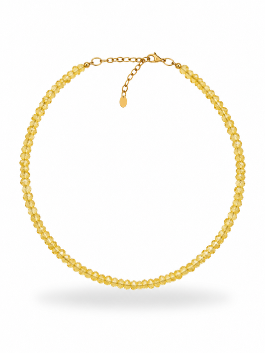 Nendo Faceted Lemon Quartz Necklace