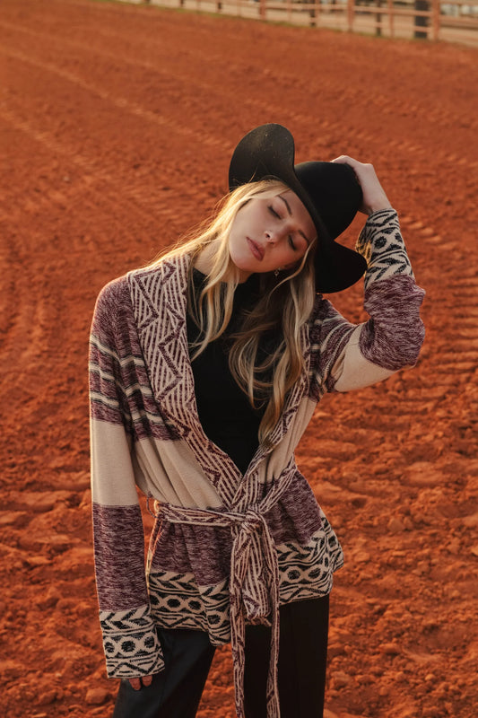 Autumn Mosaic Wrap Cardigan