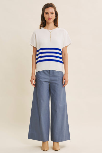 Marseille Striped Knit Top