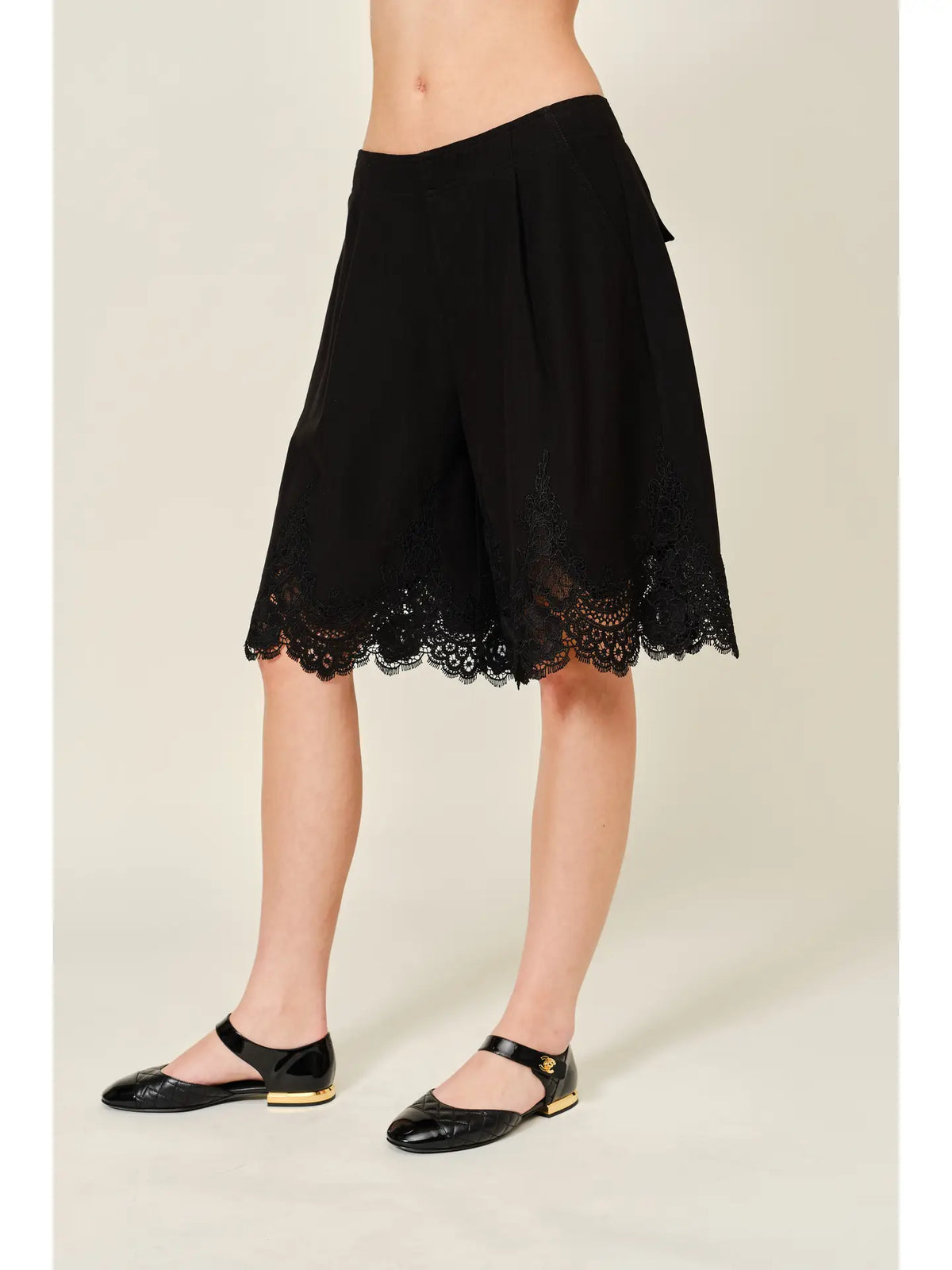 Noir Lace Bermuda Shorts