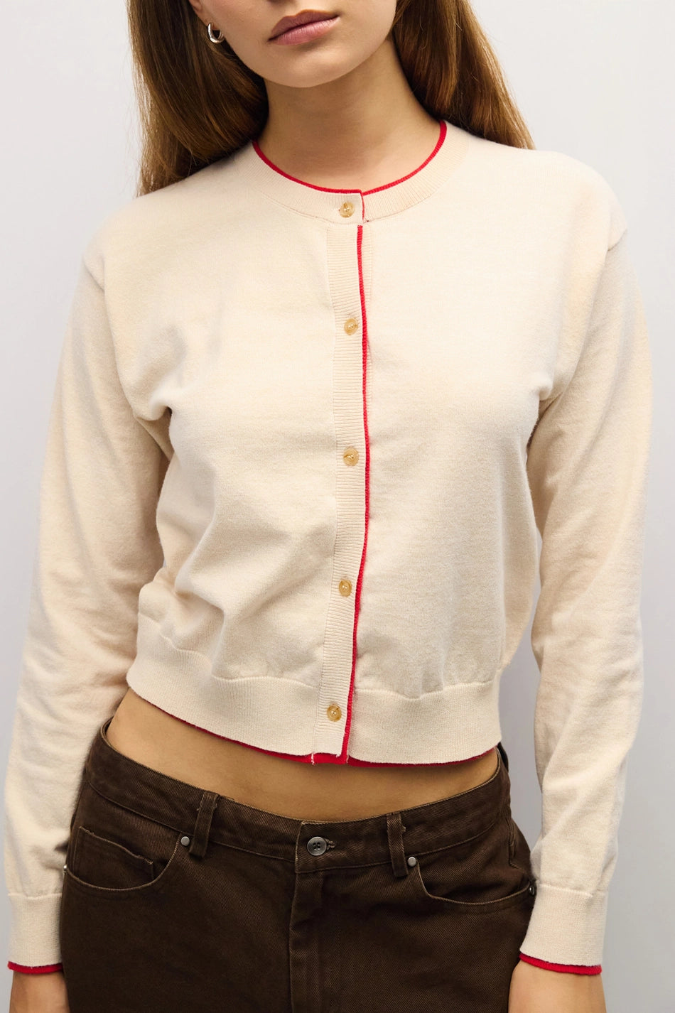 The Amelie Contrast Trim Cardigan