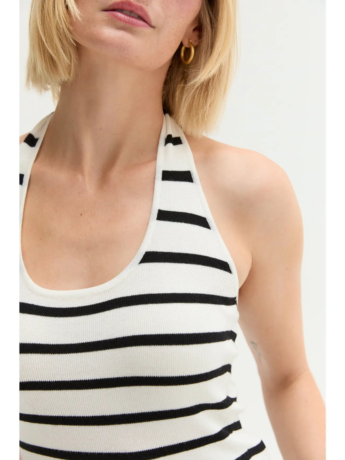 The Seaside Stripe Halter Tank