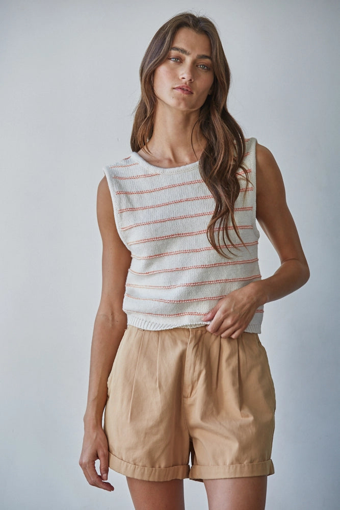 The Maren Stripe Knit Vest