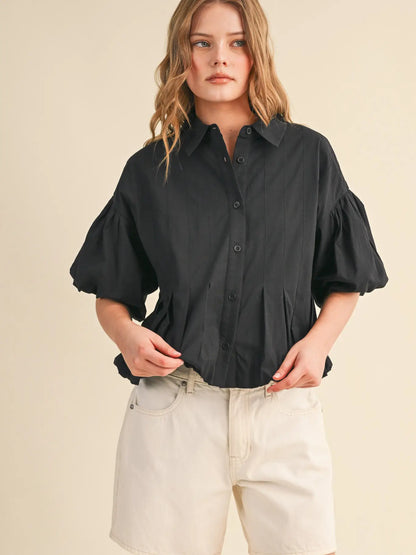 The Eloise Pintuck Blouse